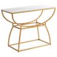 Stylecraft Lamps Inc Loren Console Table in Gold and White, , large