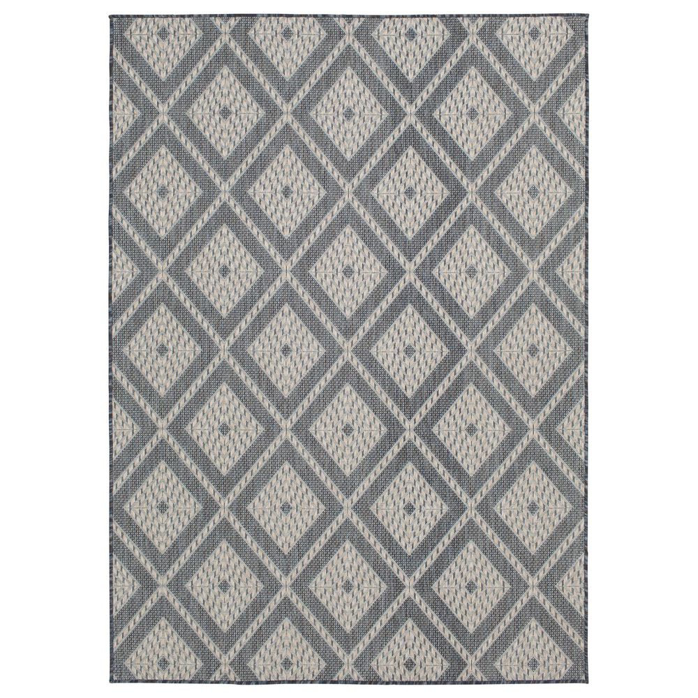 Central Oriental Melbourne Davion 5" x 7" Lagoon and Vanilla Area Rug, , large
