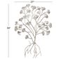 Maple and Jade 39" x 27" Glam Flowers Wall Decor in Silver, , large