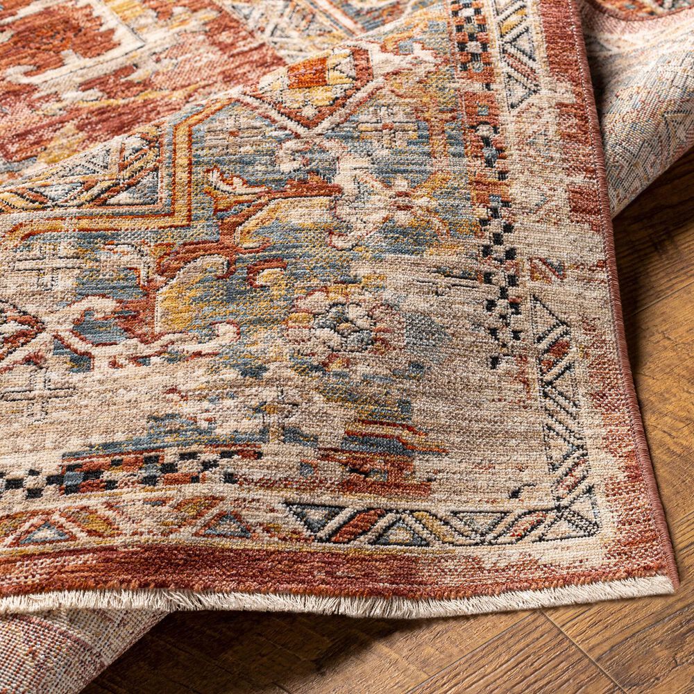 Surya Aspendos APS-2322 10&#39; x 13&#39;11&quot; Rust, Teal, Mustard, Black, Medium Gray, Charcoal and Light Beige Area Rug, , large