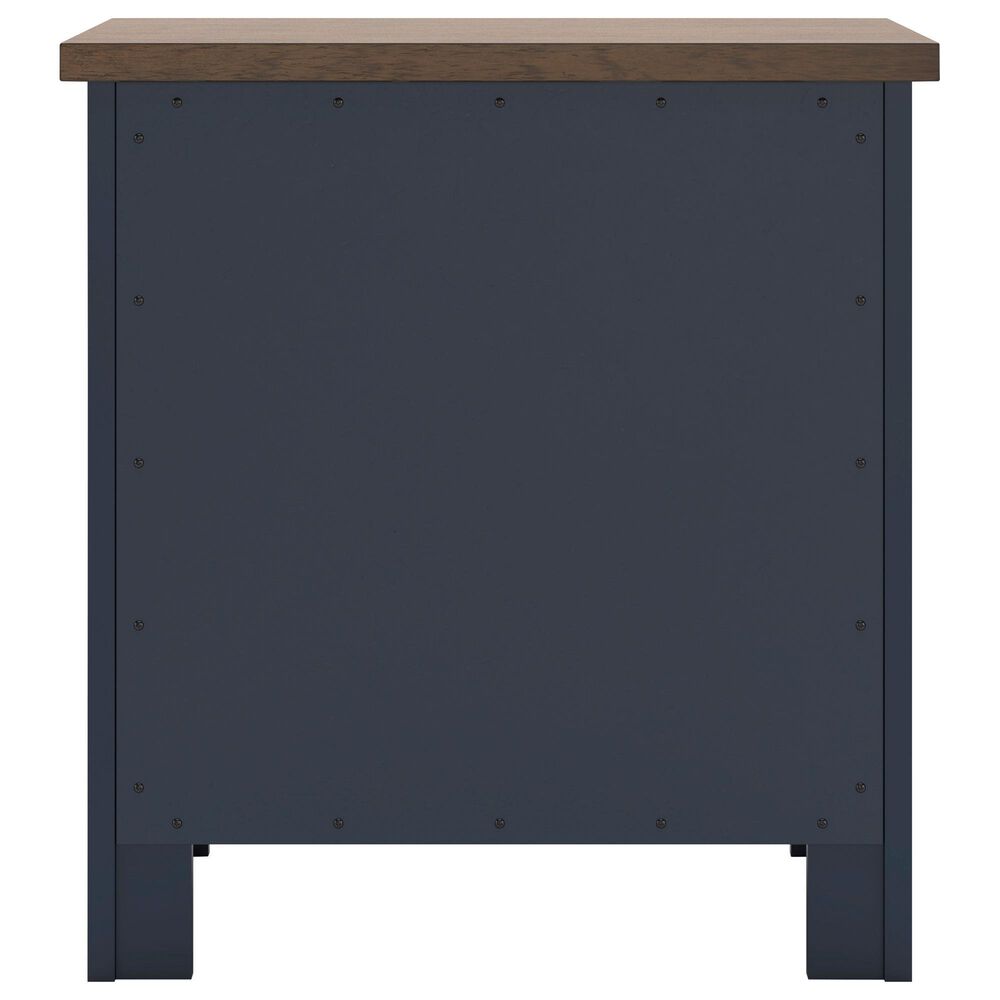 Ashley Landocken 2-Drawer Nightstand in Dark Slate Blue and Light Brown, , large