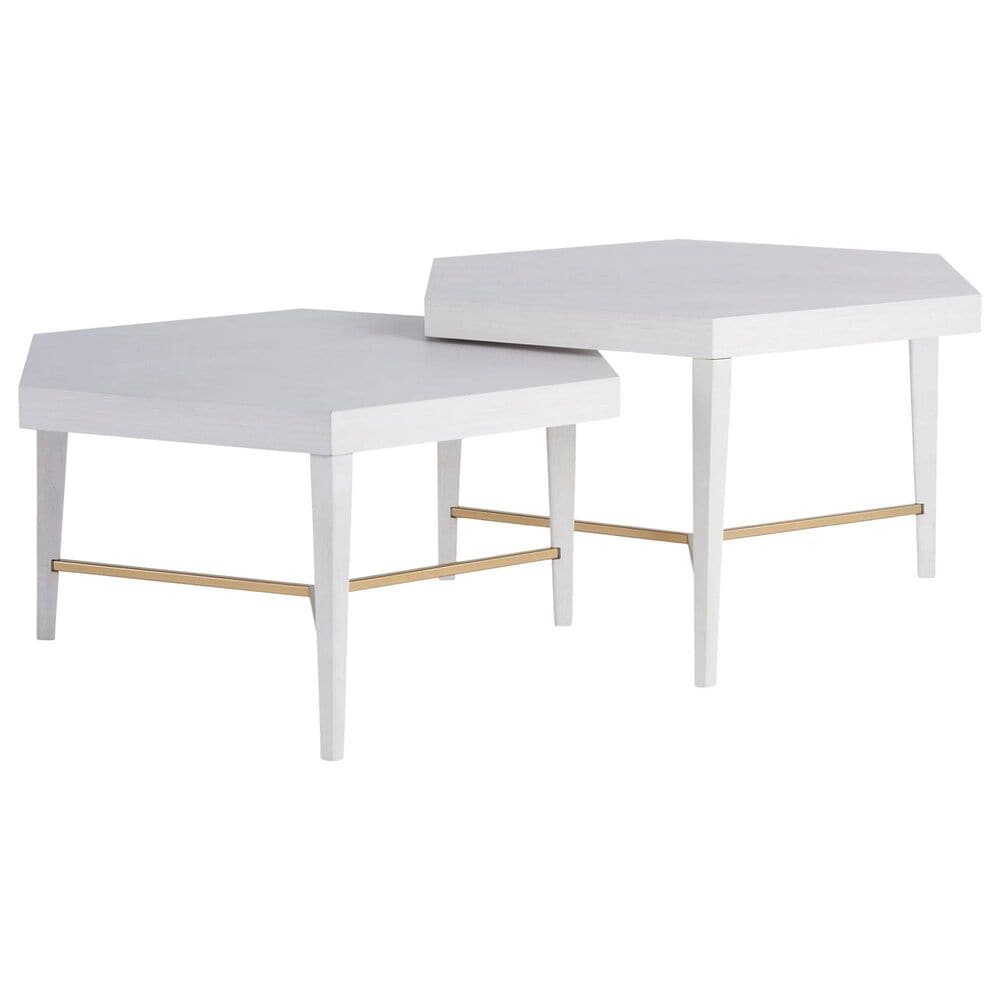 Furniture Worldwide Love Joy Bliss Sydney Bunching Table in Alabaster and Gold, , large