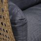 Leisuremod Mendoza Patio 2-Seat Hanging Egg Swing Chair with Charcoal Cushion in Light Brown, , large