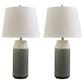 Ashley Afener Table Lamp in Blue and Beige (Set of 2), , large