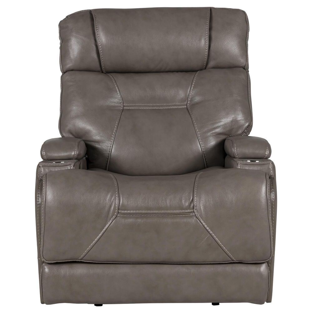 Motion Magic Leather Power Lay Flat Recliner with Headrest and Lumbar in Madison Dove, , large