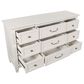 Nicolette Home Willowbrook King Panel Bed with Dresser and Nightstand in Egg Shell White, , large