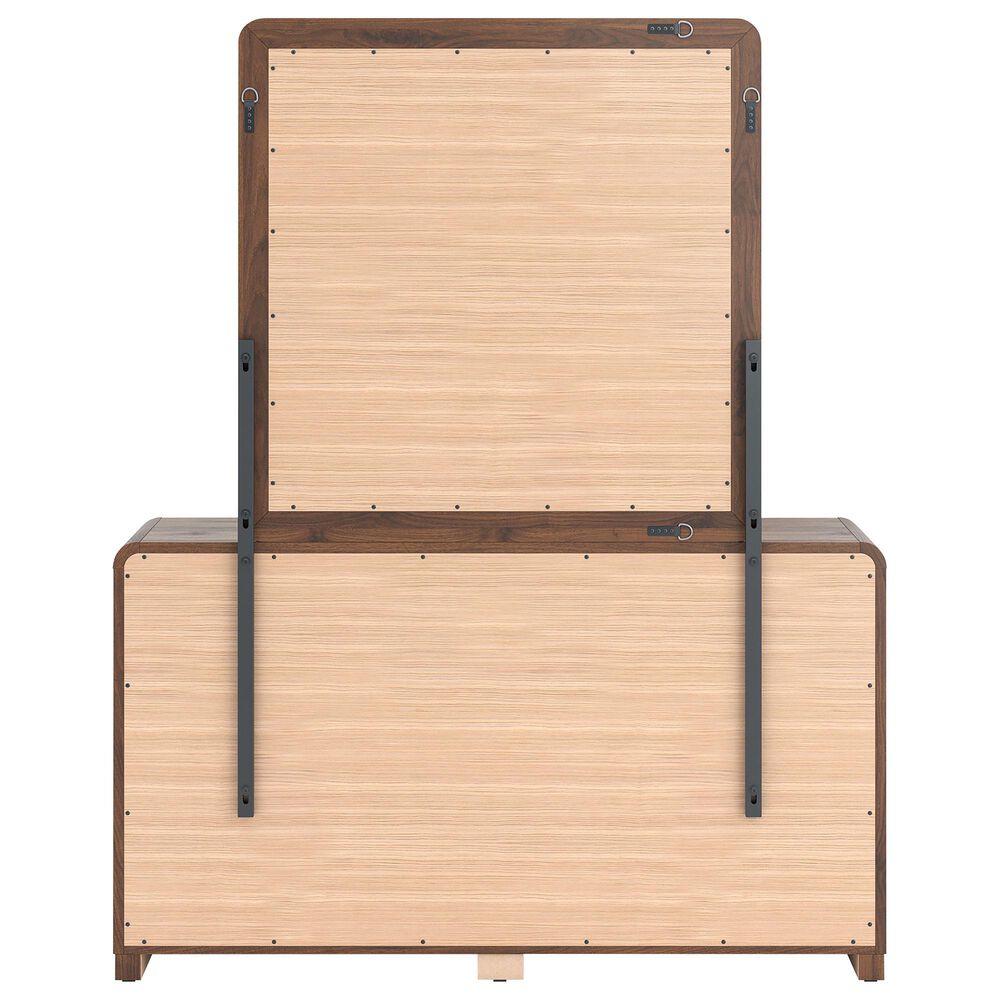 Ashley Fortlorn 4-Piece Queen Bedroom Set in Walnut Brown with LED Light, , large