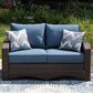 Ashley Windglow Patio Loveseat in Brown, , large