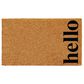 Callaway Vertical Hello  1"5" x 2"5" Natural and Black Door Mat, , large