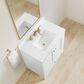 37B Claudine 30" Single Bathroom Vanity in Bright White with Glossy White Composite Stone Top and Backsplash, , large
