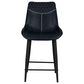 Linon Home Decor Elder 24" Counter Stool with Navy Cushion in Black, , large