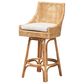 Baxton Studio Bella Swivel Bar Stool in Natural Brown, , large