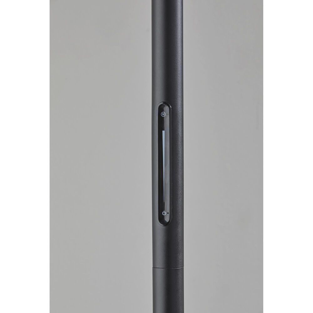 Adesso LED Floor Lamp in Black and Walnut, , large
