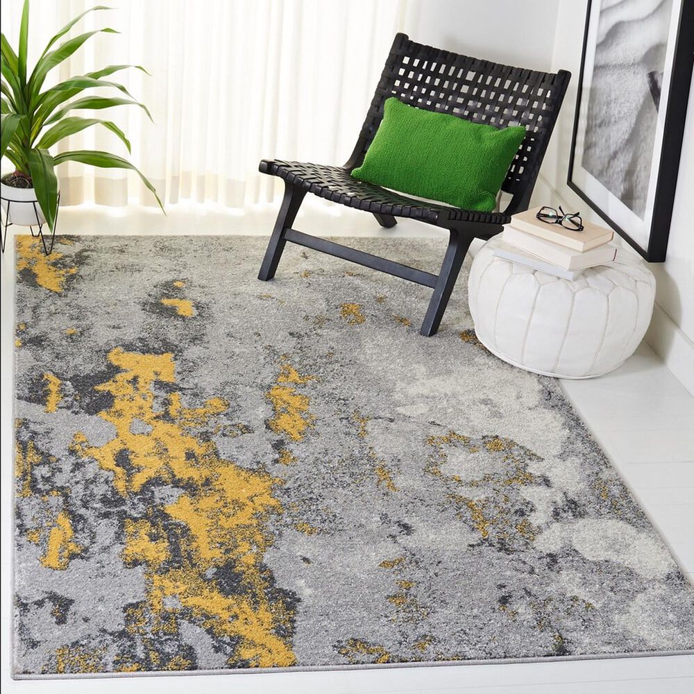 Safavieh Adirondack ADR134H 10&#39; x 14&#39; Grey and Yellow Area Rug, , large