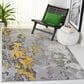 Safavieh Adirondack ADR134H 10" x 14" Grey and Yellow Area Rug, , large