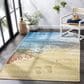Safavieh Barbados Tropical Beach BAR550 3"3" x 5" Gold and Blue Indoor/Outdoor Area Rug, , large