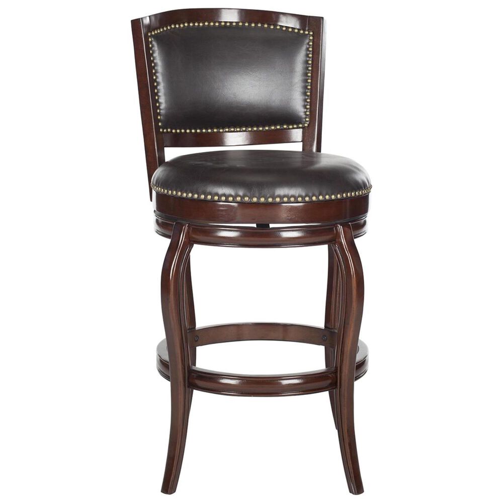 Safavieh Pasquale Swivel Bar Stool in Sierra Brown/Brown, , large