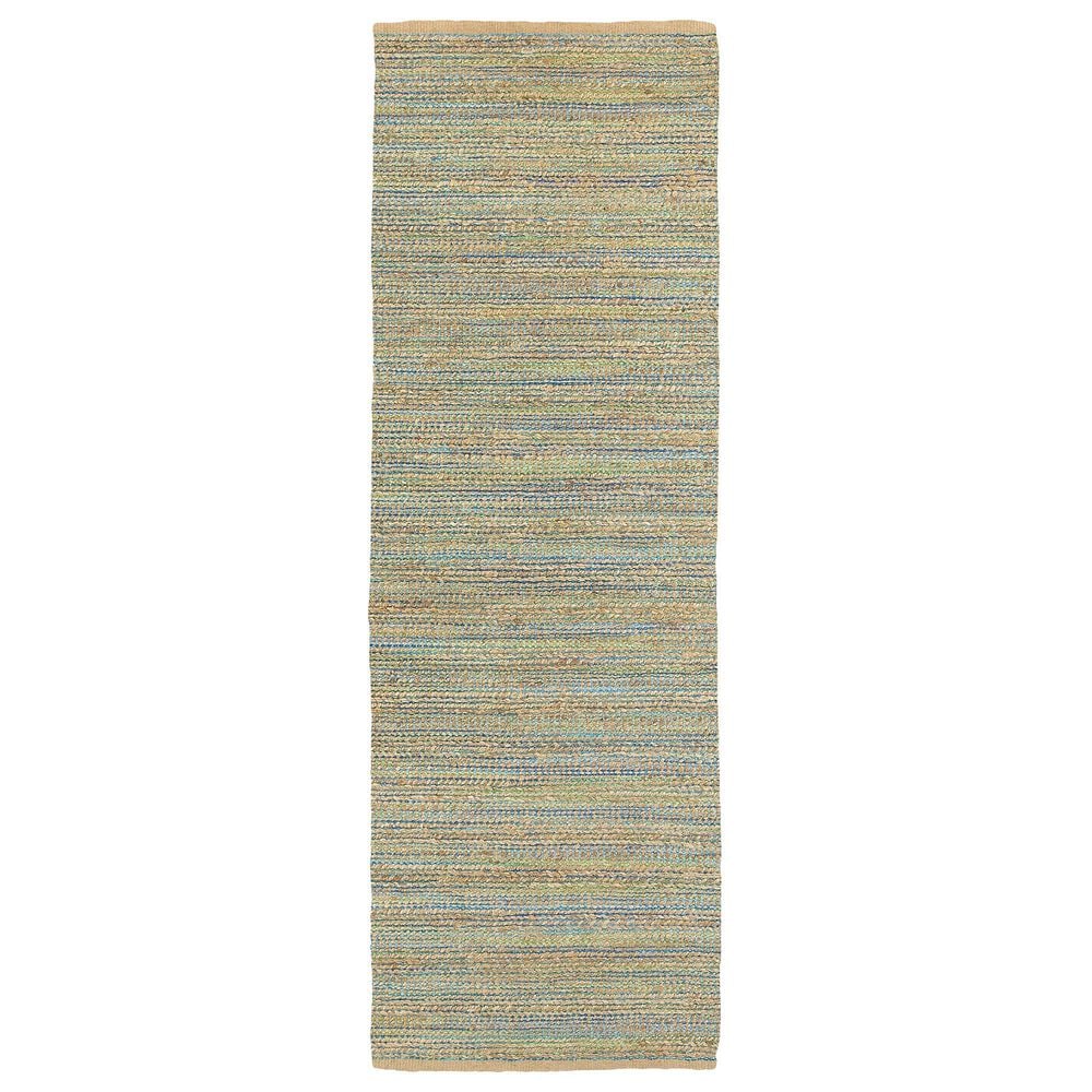 L&R Resources Natural Fiber 2"6" x 7"9" Blue and Green Runner, , large
