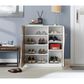 Furniture of America Edwards 8-Shelf Shoe Cabinet in White, , large