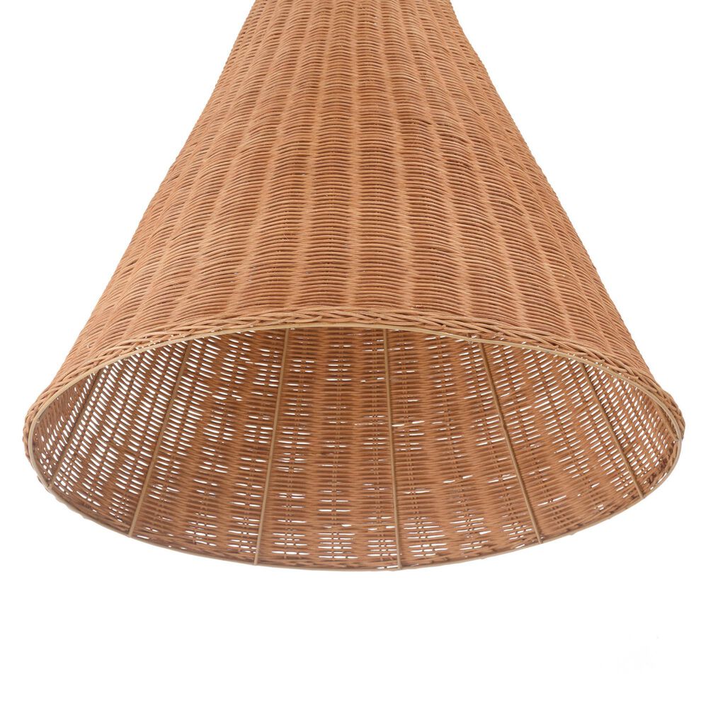 Creative Coop Rosemary 1-Light Large Pendant with Natural Shade, , large