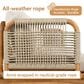 Hearth and Haven 5-Piece Outdoor Conversation Set with Weather Rope and Beige in Teak, , large