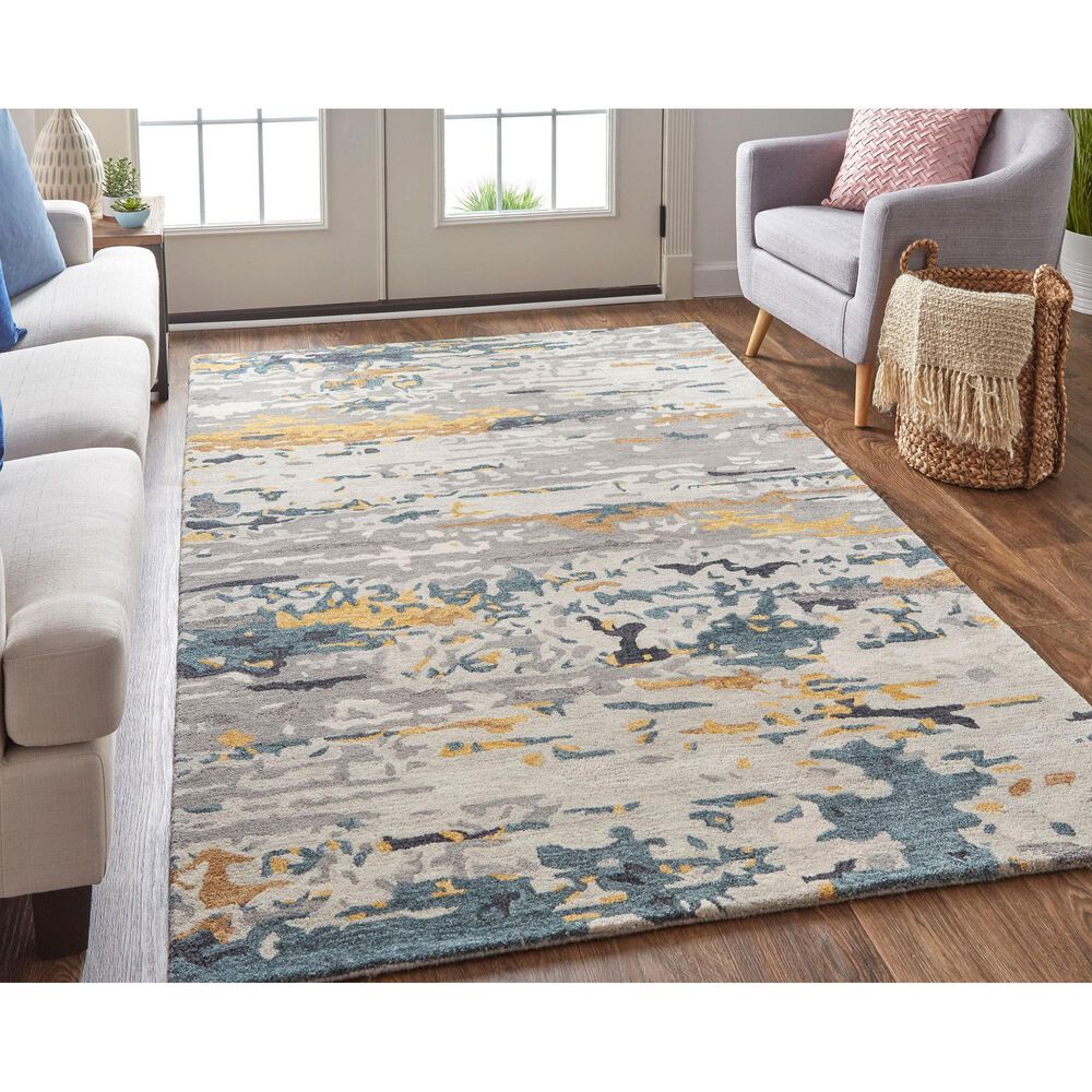 Feizy Everley 5&#39; x 8&#39; Gray Area Rug, , large