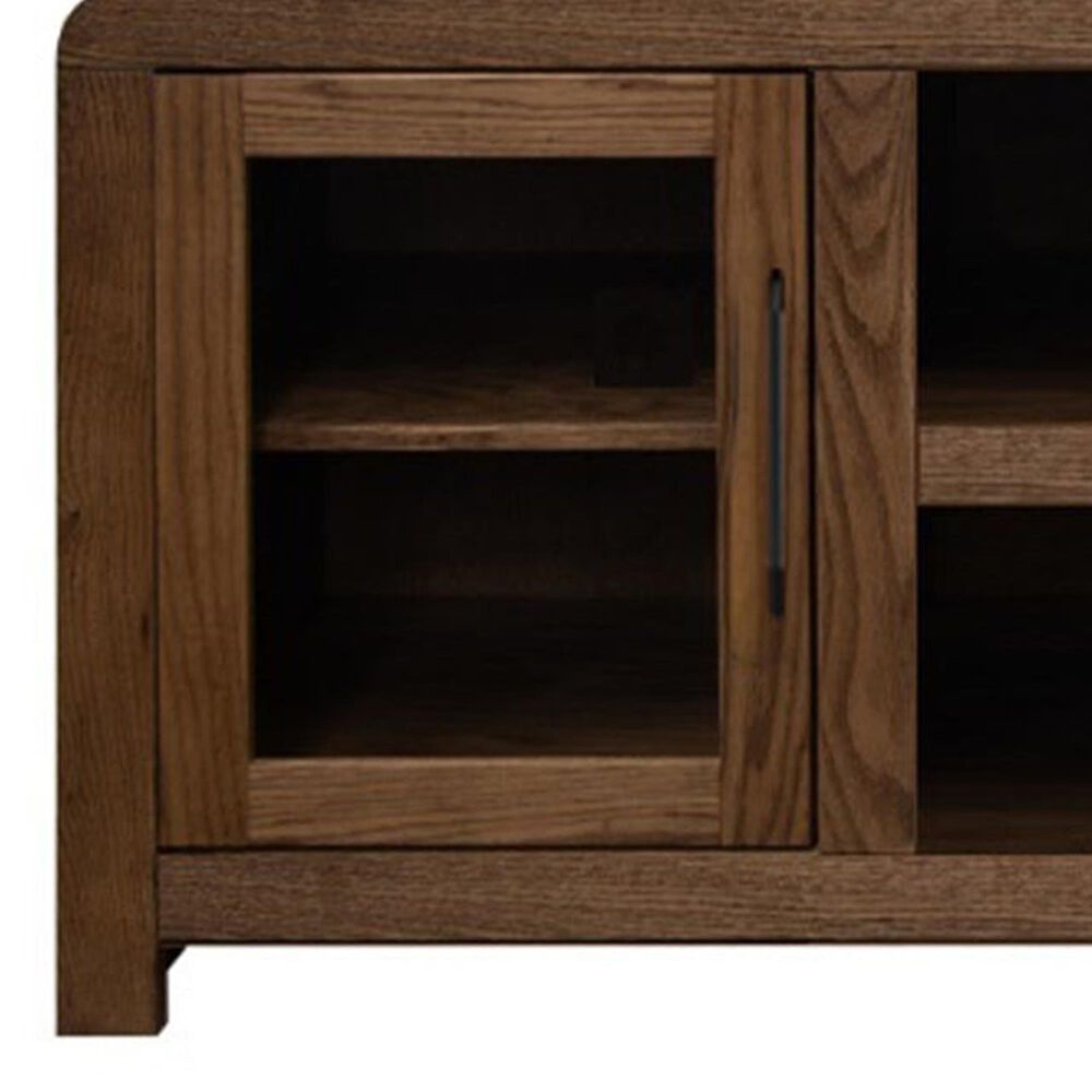 Legends Home Haven 82&quot; TV Stand with Glass Doors in Bourbon, , large