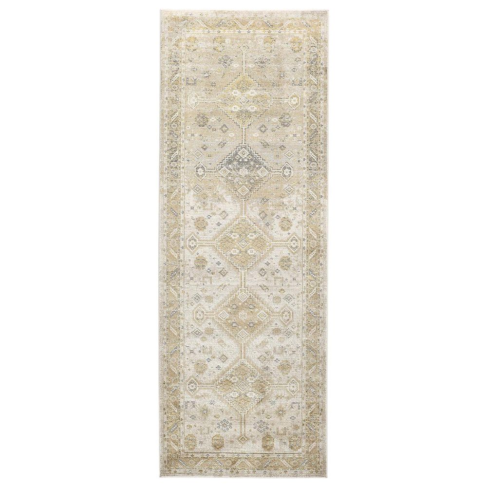 Feizy Aura 2"10" x 7"10" Gold and Ivory Runner, , large