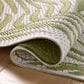Loloi Easton Ivory and Green 6"7" x 9"4" Indoor/Outdoor Area Rug, , large