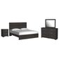 Ashley Belachime 4 Piece Queen Bedroom Set in Dark Charcoal, , large