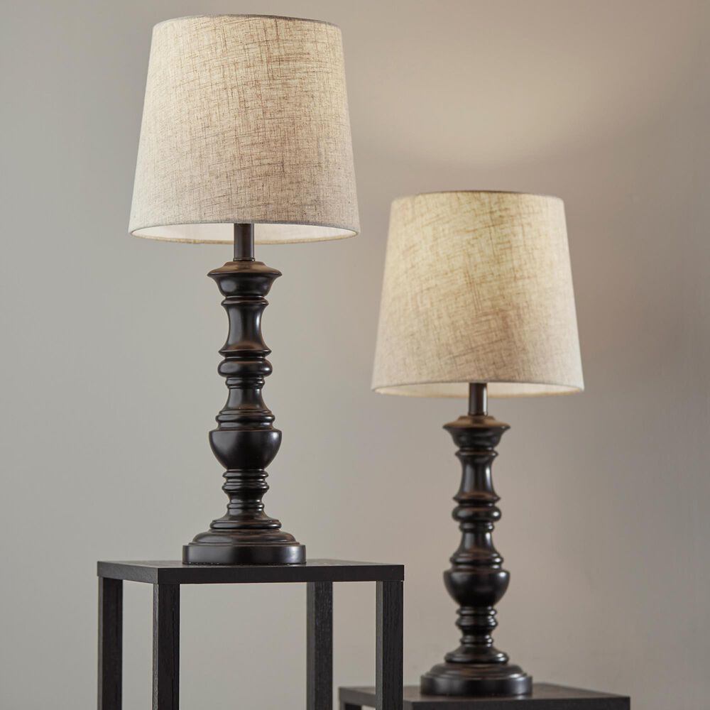 Adesso Robert 2-Piece Table Lamp Set in Black, , large
