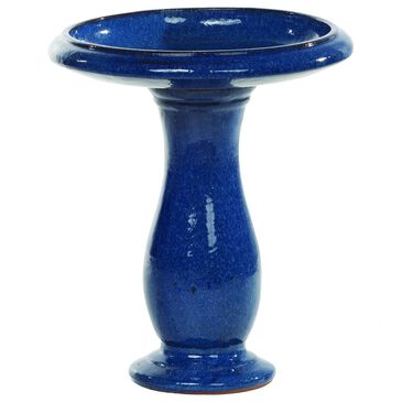Alfresco Home Mayorca Patio Bird Bath in Snow Blue, , large