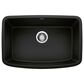 Blanco Valea 27" Single Sink in Coal Black, , large