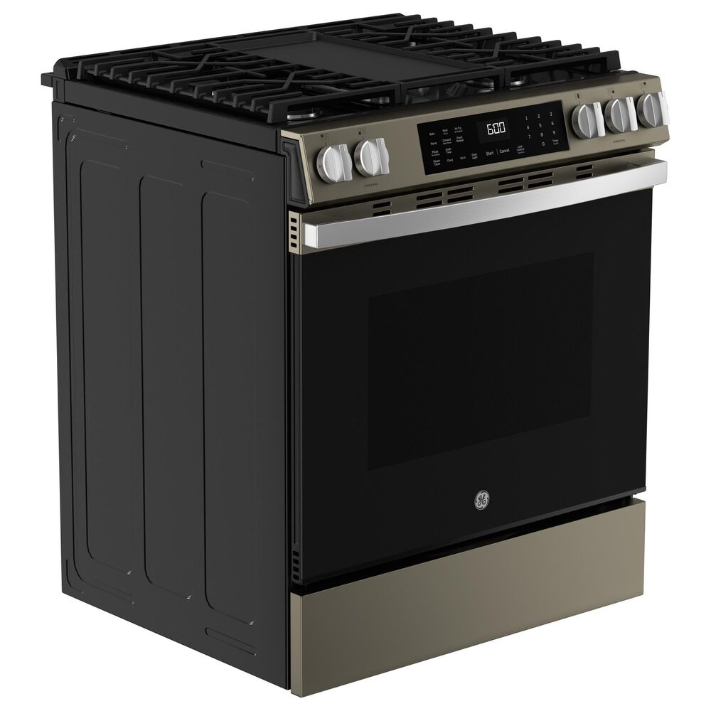 GE Appliances 30&quot; Slide-In Front-Control Convection Gas Range in Fingerprint Resistant Slate, , large