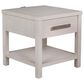 Mayberry Hill Avalanche End Table with USB in Antique White, , large