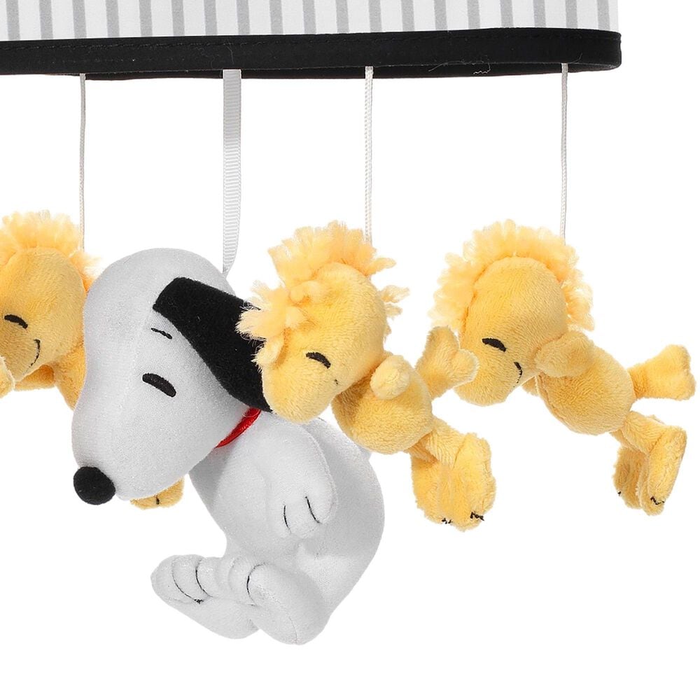Lambs and Ivy Classic Snoopy Musical Baby Crib Mobile in Black and Yellow, , large