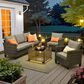 HOMLUX 4-Piece Outdoor Sofa Set in Dark Gray, , large
