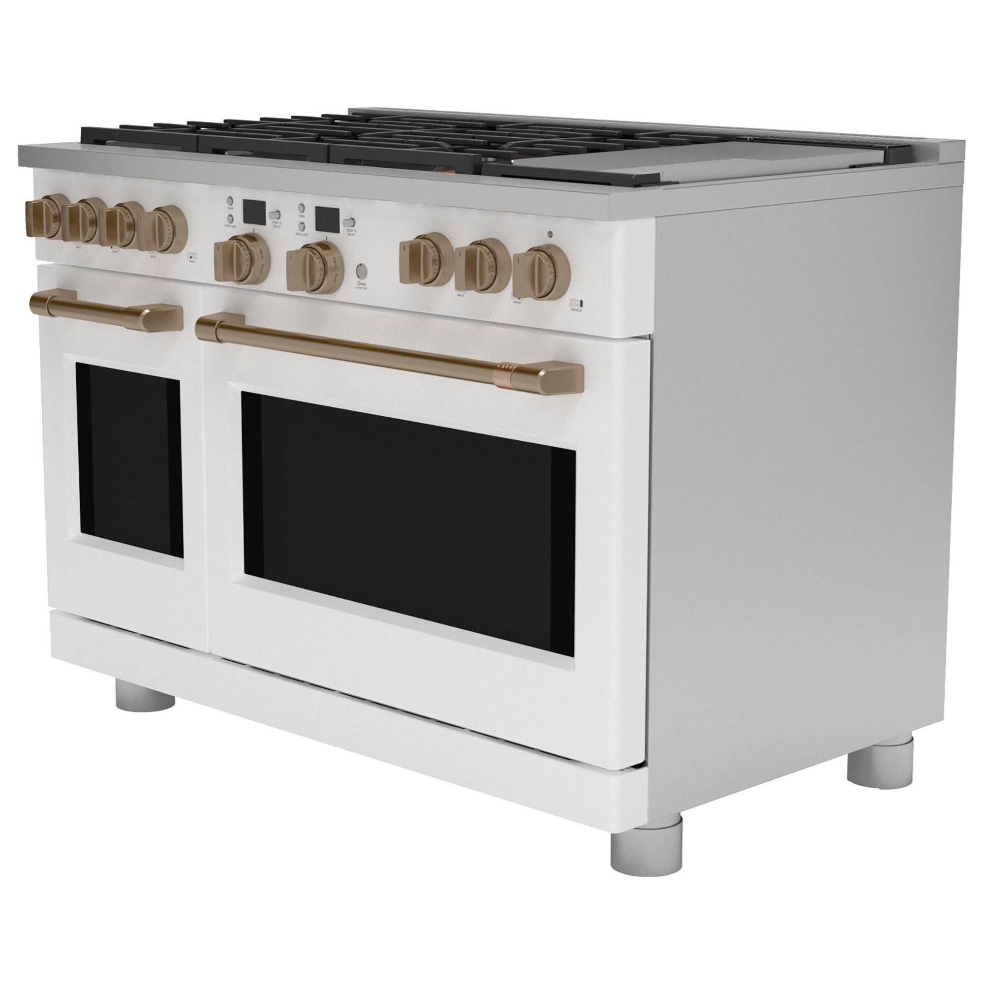 Ge cafe white double oven hot sale