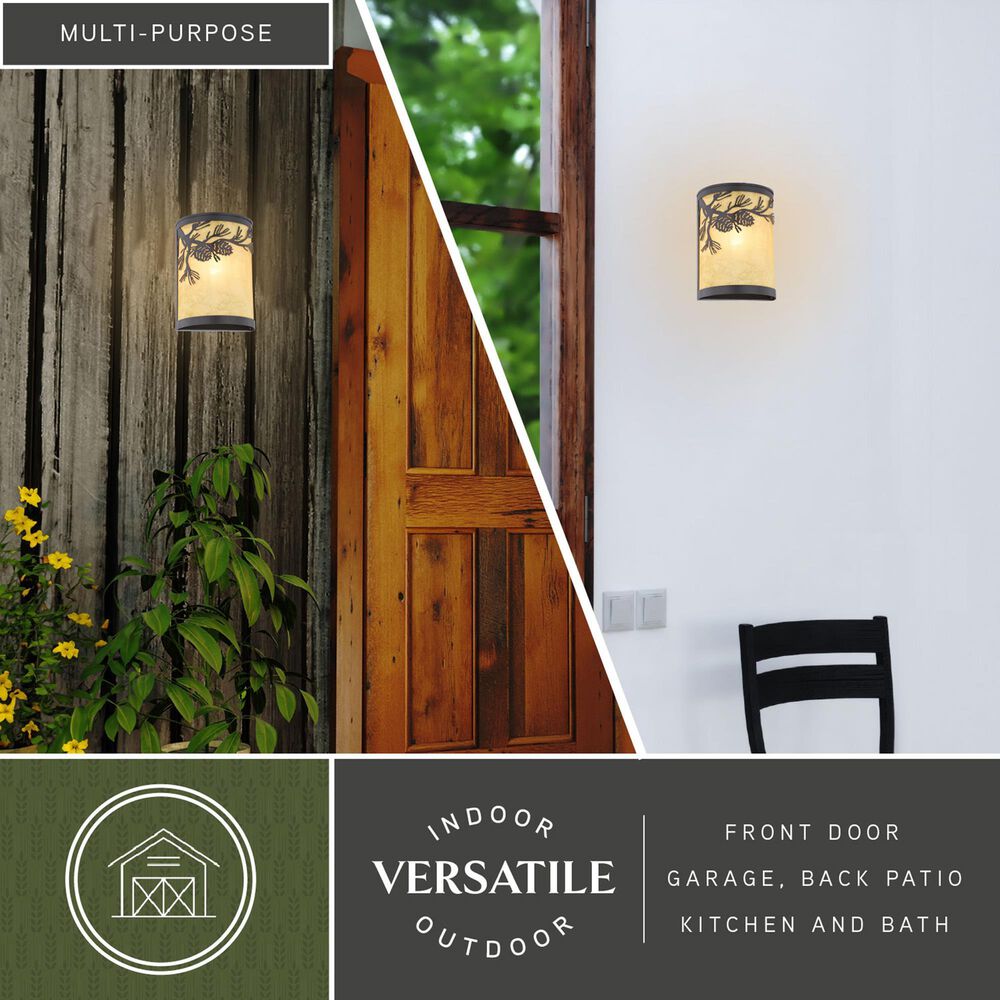 Vaxcel Douglas 1-Light Wall Sconce in Warm Bronze, , large