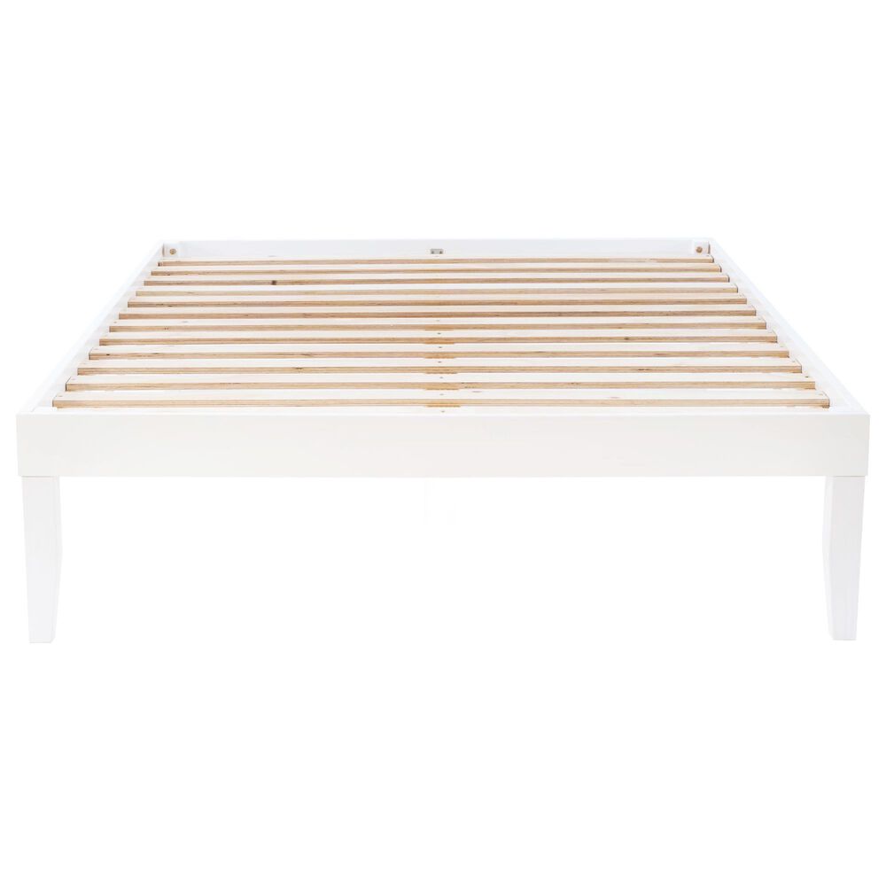 Linon Home Decor Polly Full Platform Bed in Bold White, , large