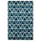 Central Oriental Terrace Tropic Isocele 2346NQ80EC.084 7"10" x 9"10" Snow and Turquoise Area Rug, , large