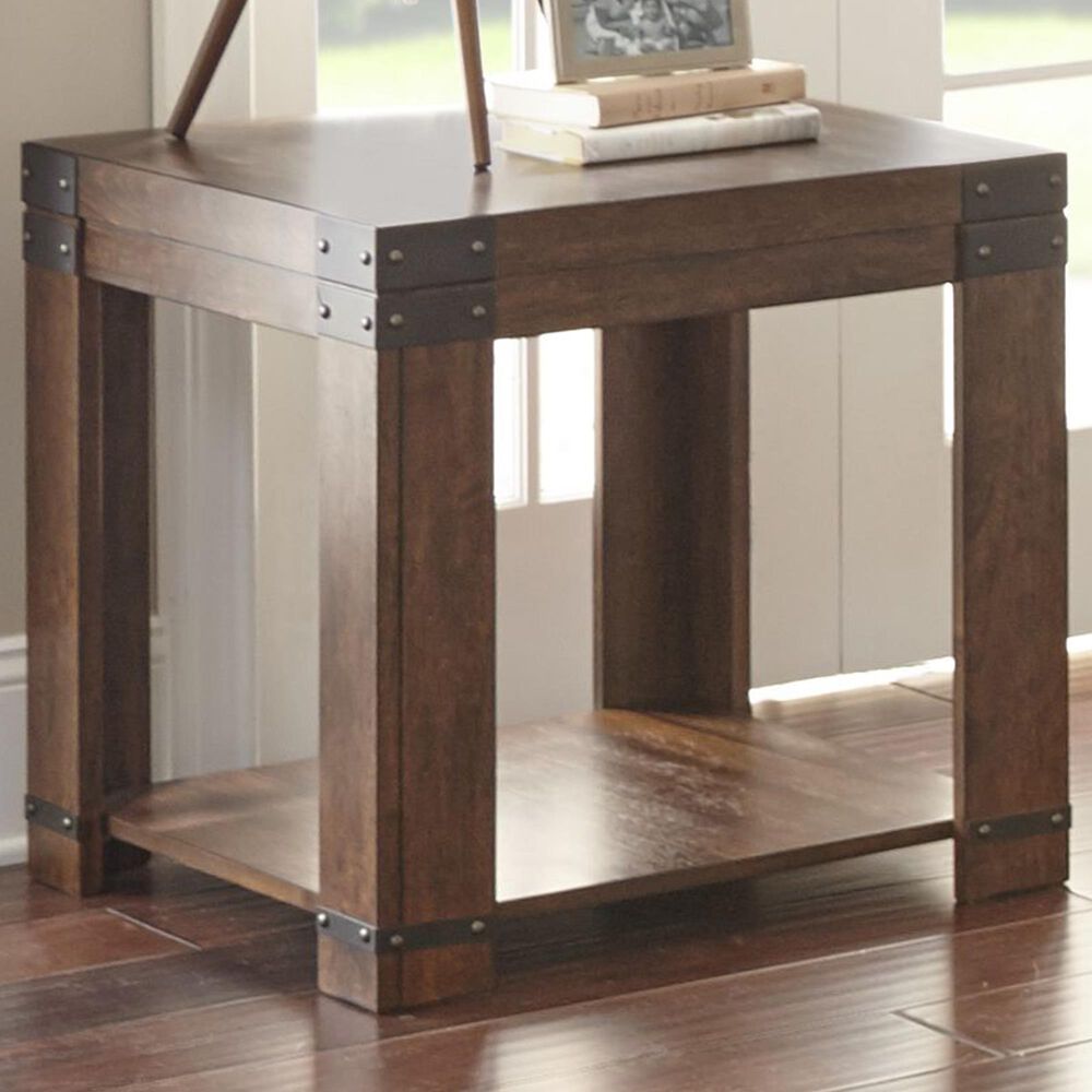 Steve Silver Arusha End Table in Medium Cherry, , large