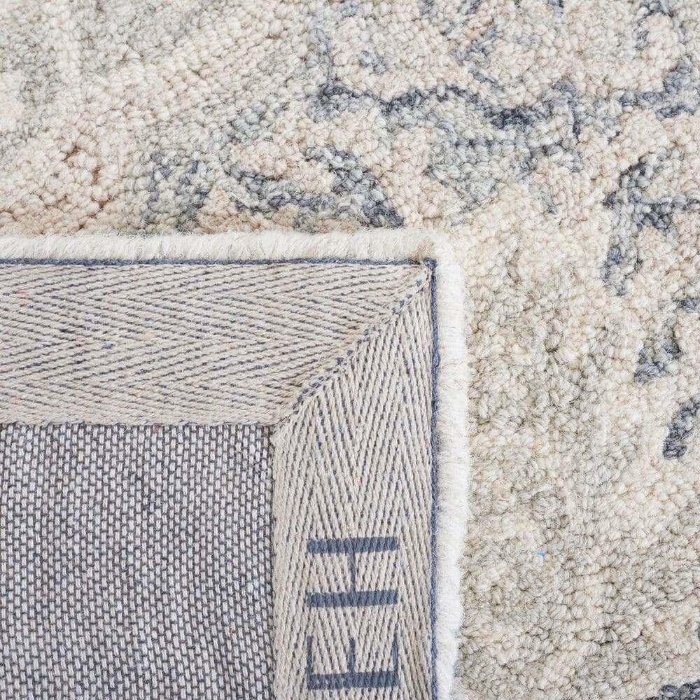 Safavieh Micro-Loop Damask 5&#39; Square Charcoal and Ivory Area Rug, , large