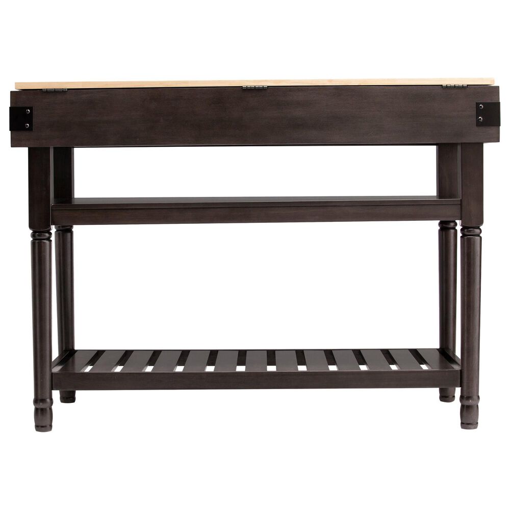 Southern Enterprises Waysmere Kitchen Island in Smoked Ash and Natural, , large