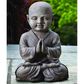 Alfresco Home Praying Buddha Patio Statue in Antique Brown, , large