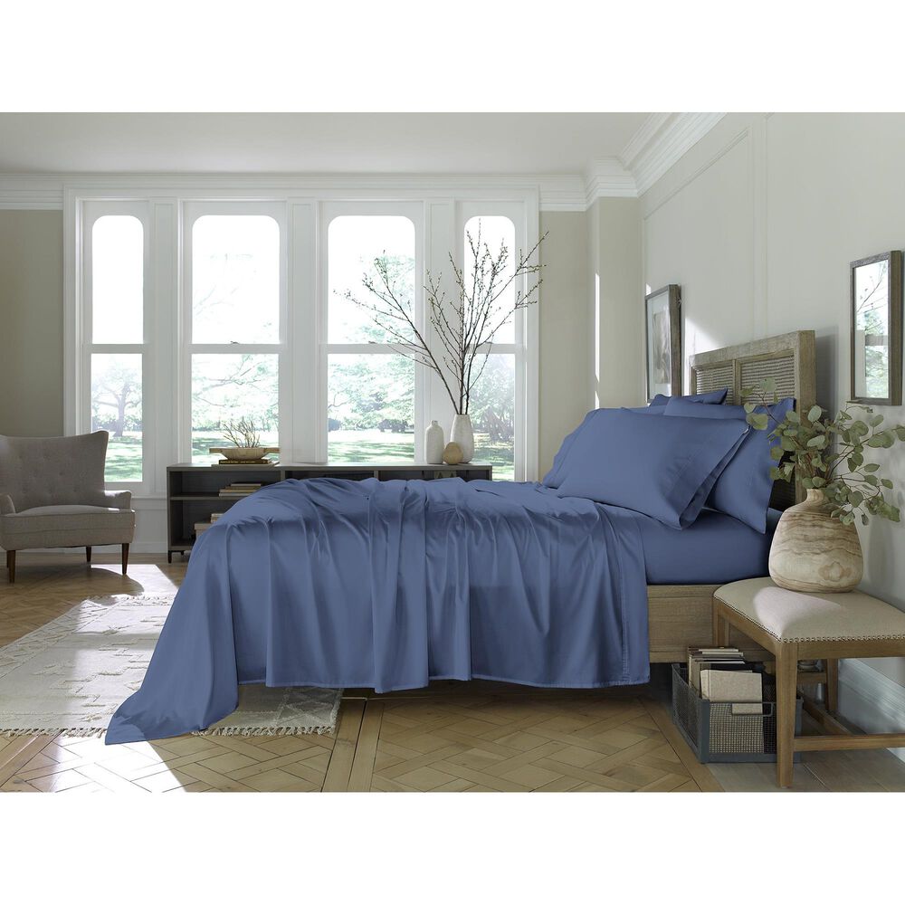 Sanders Collection Eucalyptus 6-Piece Queen Sheet Set in Flint Blue, , large