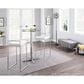 Lumisource Fuji High Back Barstool with White Velvet in Stainless Steel (Set of 2), , large