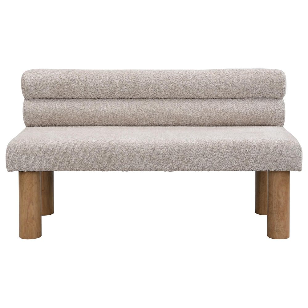 Hearth and Haven 52" Upholstered Dining Bench in Natural, , large