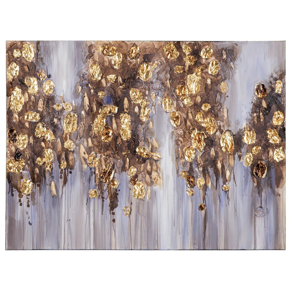 Signature Design by Ashley Donier Abstract Wall Art in Blue and Gold, , large