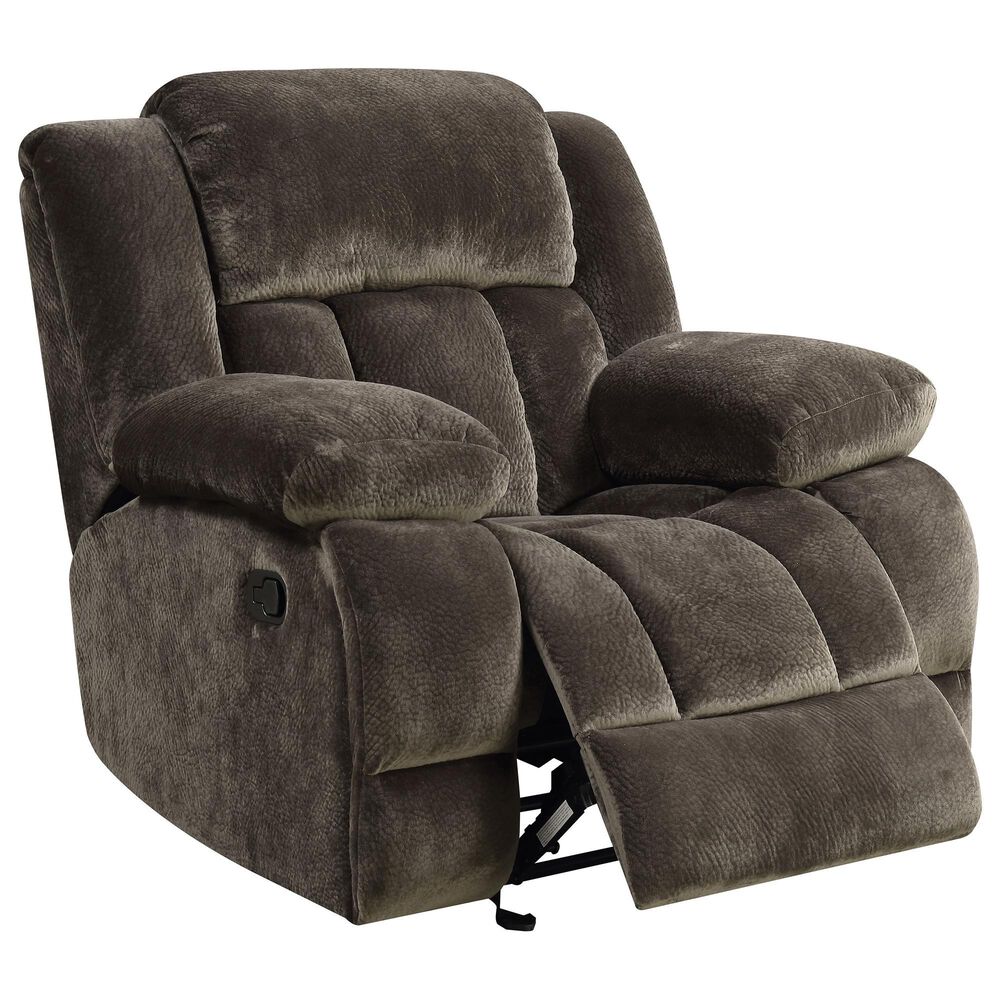 Furniture of America Hoyt 3-Piece Reclining Living Room Set in Brown, , large
